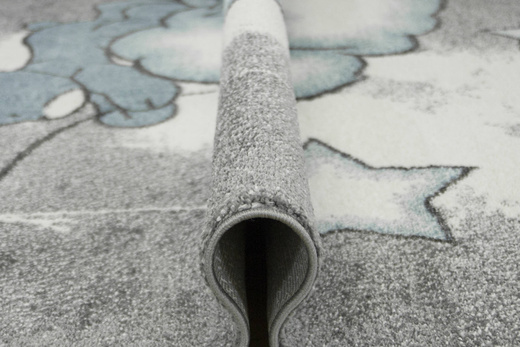 Dywan Dziecięcy Lima 1295A cream/blue Szary Niebieski Miś Chmurki Gwiazdki