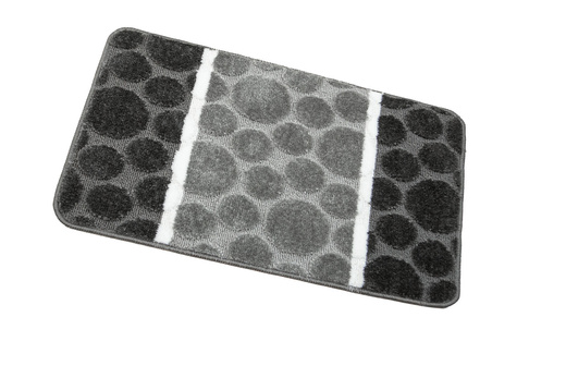 Komplet 2-częściowy Łazienkowy Siena Grey Szary Kropki Paski