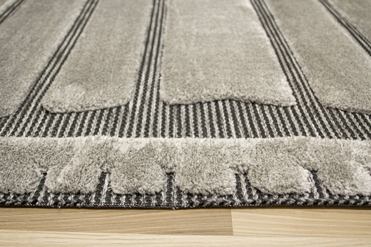 Dywan Shaggy Lula Soft IM44A Szary Czarny Geometria