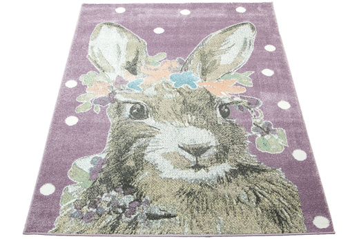 Dywan Dziecięcy Lima G755A lila/yellow Fiolet Zajączek