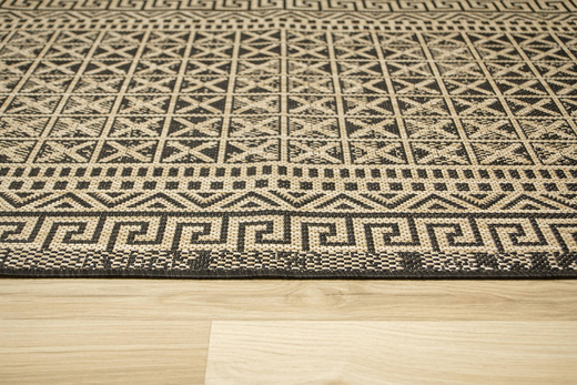 Sznurkowy Chodnik Terra Greco 17 Beż Grafit Grecka Mozaika szerokość 100 cm