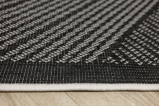 Dywan Dwustronny Sznurkowy Brussels 205942/10120 Night Antracyt Szary Trójkąty Outdoor