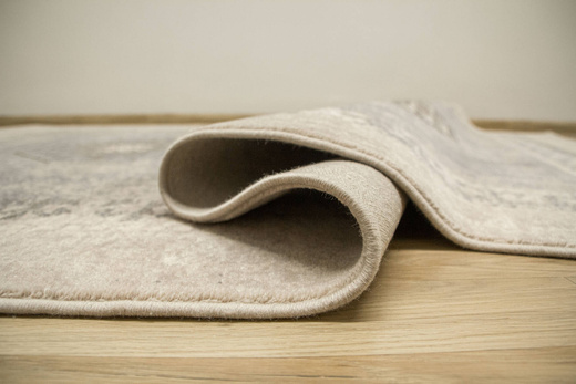 Wełniany Dywilan Moon Ashan Silver Ornament Szary Niebieski