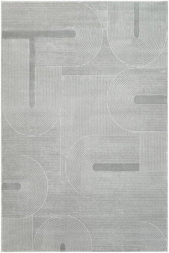 Dywan Misha J087A l.grey/d.grey Szary Półkola Linie