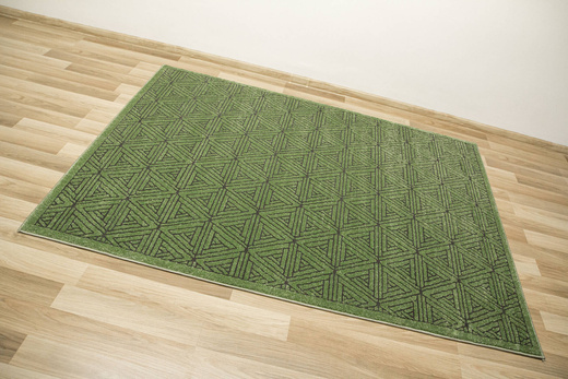 Dywan Teno F0336 Green Geometria Trójkąty Butelkowa Zieleń