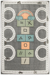 Dywan Dziecięcy Lima C260C l.grey/cream Uliczki klasy Szary Zielony