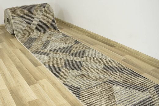 Chodnik Daffi 13126/130 Beż Szary Brąz Trójkąty szerokość 100 cm