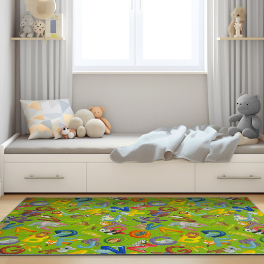 Dywan Alfabet 12 green
