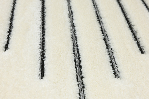 Dywan Shaggy Lula Soft IM43A Black/Bone Romby Krem Czarny Grafit