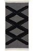 Dwustronny Dywanik Chodniczek Orient Wzór 7 Czarny Krem Romby Duże