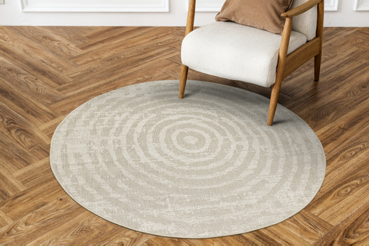 Okrągły Dywan Sznurkowy Haga 04787A vizon/cream Beż Krem Okręgi Outdoor