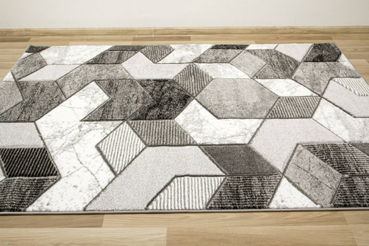 Dywan Amelia B101B grey/d.grey Szary Biały Geometria