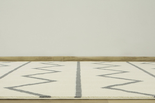 Dywan Karof 6062A grey/white 43 Krem Szare Zygzaki