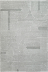 Dywan Misha J087A l.grey/d.grey Szary Półkola Linie
