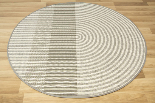 Okrągły Dywan Sznurkowy Foggia 16733/631 Szary Antracyt Krem