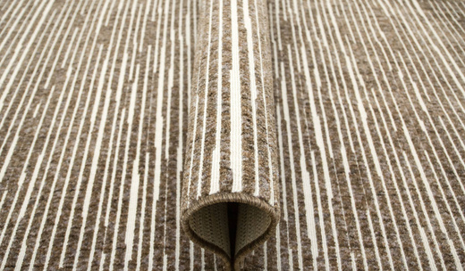 Chodnik Mix 40912-80 Brąz Krem Paski szerokość 100 cm