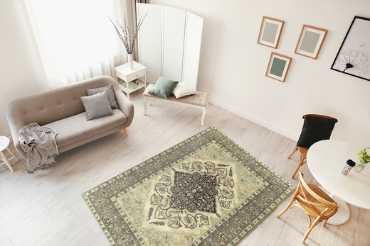 Wełniany Dywan Agnella Isfahan Leyla Alabastrowy Ornament