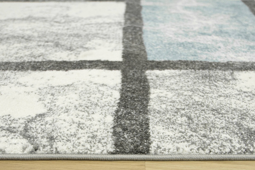 Dywan Lima 9553A cream/blue imitacja marmuru