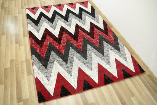 Dywan Sumatra D581A white/red Czerwony Szary Czarny