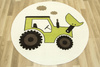 Okrągły Dywan Luna Kids 534457/67935 Krem Limonka Traktor