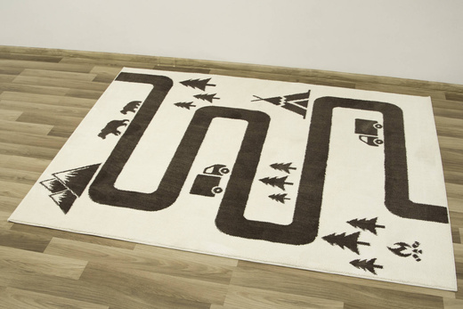 Dywan Karo 6065A brown/white 23 Khave/Beyaz Niedźwiadki Krem Brąz