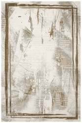 Dywan Adana J0067 White Krem Brąz z Ramką