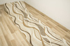 Chodnik Amelia B178A Beżowy Brązowy Wstęgi Fale szerokość 80 cm