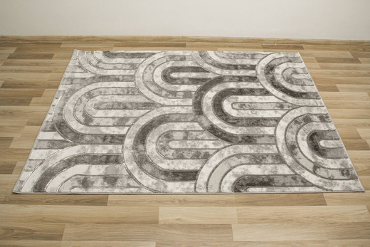 Dywan Felix 9303A grey Lśniący Marmur Szary SrebrnyPółkola