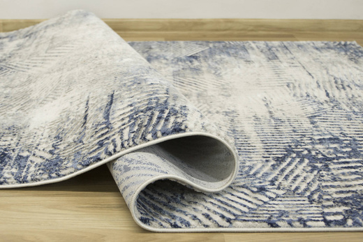 Dywan Verano C465A m grey/grey Niebieski Szary Krem Dwupoziomowy Trójkąty