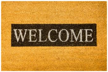 Antypoślizgowa Wycieraczka Kokosowa Retro Welcome