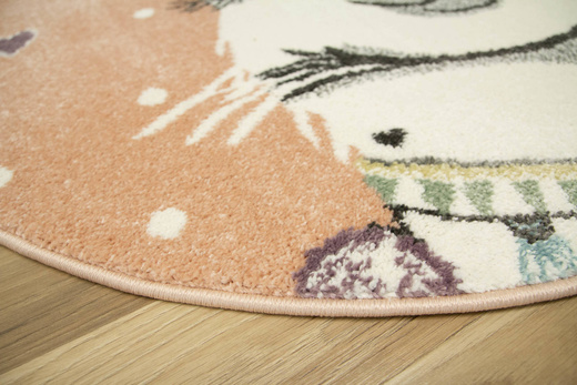 Okrągły Dywan Lima C882A rose/cream Róż Krem Lama