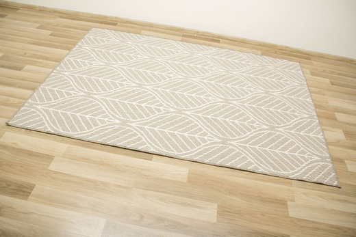 Dywan Dwustronny Sznurkowy Brussels 205647/10610 linen Jasny Beż Krem Listki Outdoor