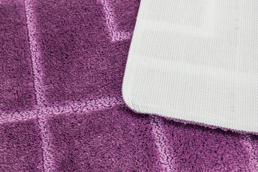 Dywanik Łazienkowy Antypoślizgowy Inez Violet Fioletowy Geometria