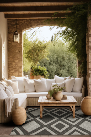 Dywan Dwustronny Sznurkowy Brussels 205386/11010 n.silver Antracyt Szary Romby Outdoor