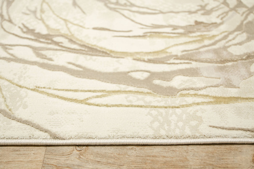Lśniący Dywan Allora Plus F353A Beige Beż Złoty Okręgi