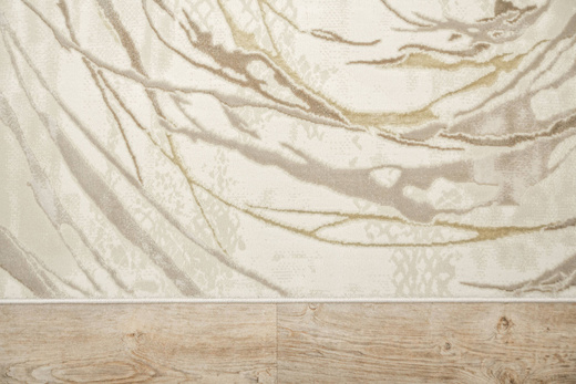 Lśniący Dywan Allora Plus F353A Beige Beż Złoty Okręgi