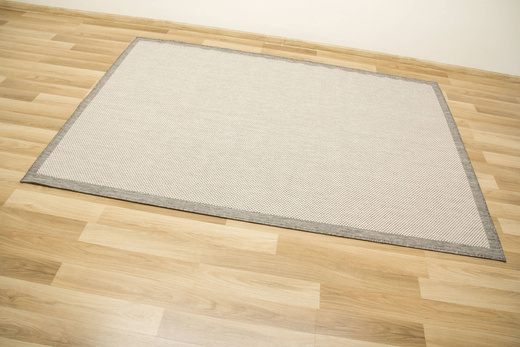 Dywan Dwustronny Sznurkowy Brussels 205014/10010 Silver Romby Kratka Outdoor