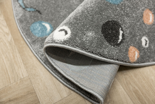 Okrągły Dywan Lima G965A l.grey/blue Szary Niebieski Słonik