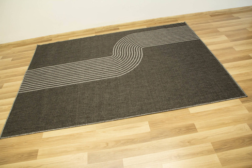 Dywan Dwustronny Sznurkowy Brussels 205631/11020 night silver Szary Grafit Fala Outdoor