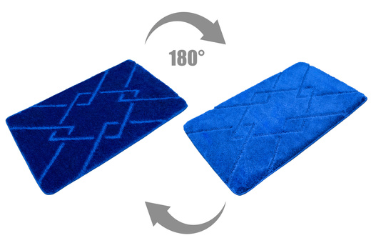 Dywanik Łazienkowy Antypoślizgowy Moreno Blue Niebieski Romby