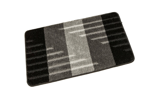 Dywanik Łazienkowy Vic Grey Szary Czarny Paski