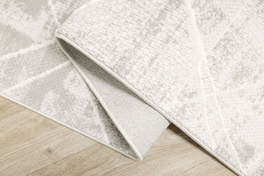 Dywan Illusion H017A creamHB/l.grey Szary Krem Lśniący Marmur Linie