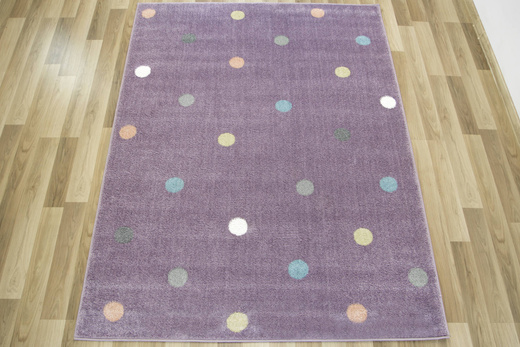 Dywan Dziecięcy Lima C275A lila/rose Kropki Fiolet