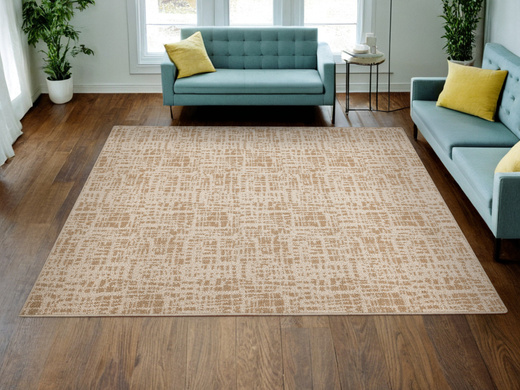 Dywan Pętelkowy Traffic 68 Beige Brąz Beż Kratka Melanż