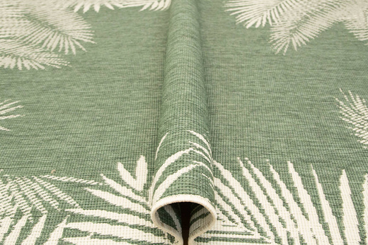 Dywan Dwustronny Sznurkowy Brussels 205183/10520 green liście palmy Outdoor