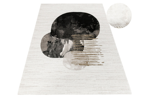 Dywan Kashmir KR107H Black/Vizon Czarny Złoty Abstrakcja