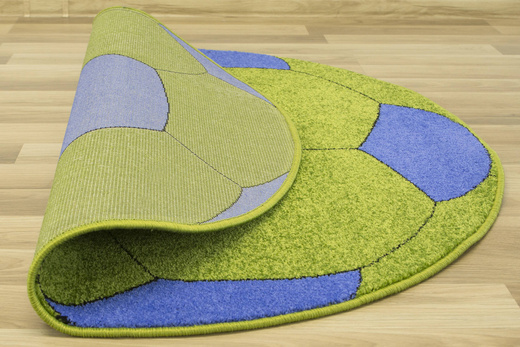 Okrągły Dywan Weliro Piłka Zieleń Niebieski