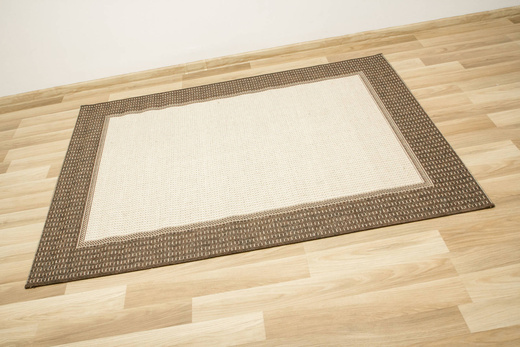 Dywan Płasko Tkany Natura PT 979/91 Brąz Beż z ramką
