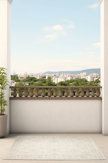 Dywan Sznurkowy Haga 03764A vizon/cream Krem Beż Ecru Ornament Outdoor