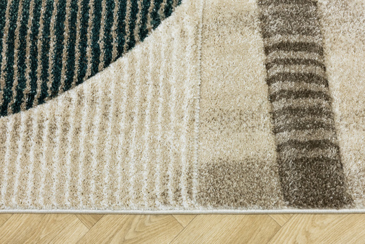 Dywan Kandy N372A l.beige/emeral Butelkowa zieleń Beż Fryz